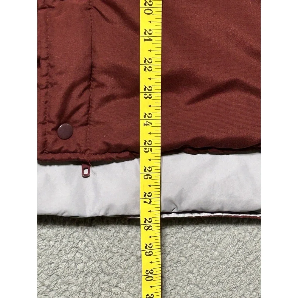 Vintage 70s Sears Mens Store Duck‎ Down L Brown Puffer Vest Snap Pockets Rancher